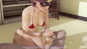 Abspielen Helen Parr (die Unglaublichen) Hardcore-Handjob und Deepthroat für meinen großen Schwanz mit massivem Cumshot