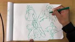 تشغيل رسم مثليه كبير الثدي - فنان قائظ يرسم راشيل راكس مفلس